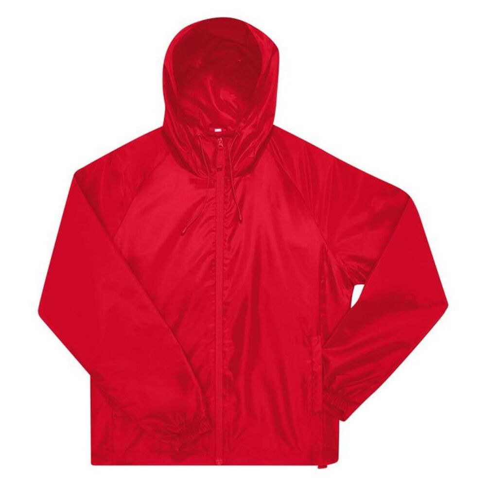 B&C Unisex Adult #Reset Windbreaker / Red